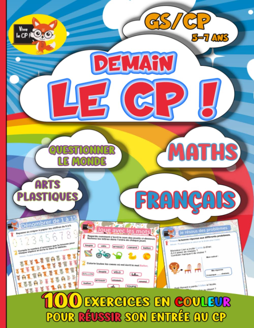 Demain le CP ! — couverture du cahier pour enfants 5-6 ans